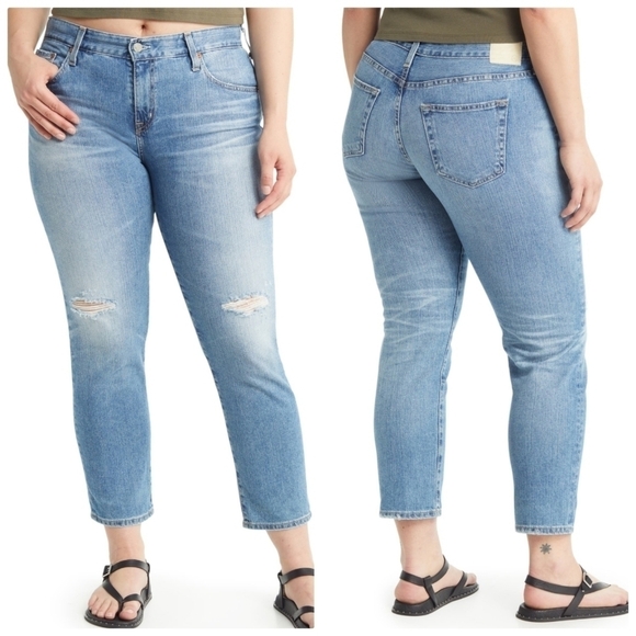 AG 22 Years Landmark Destructed Ex-Boyfriend Distressed Slim Fit Jeans 32 - Picture 8 of 8